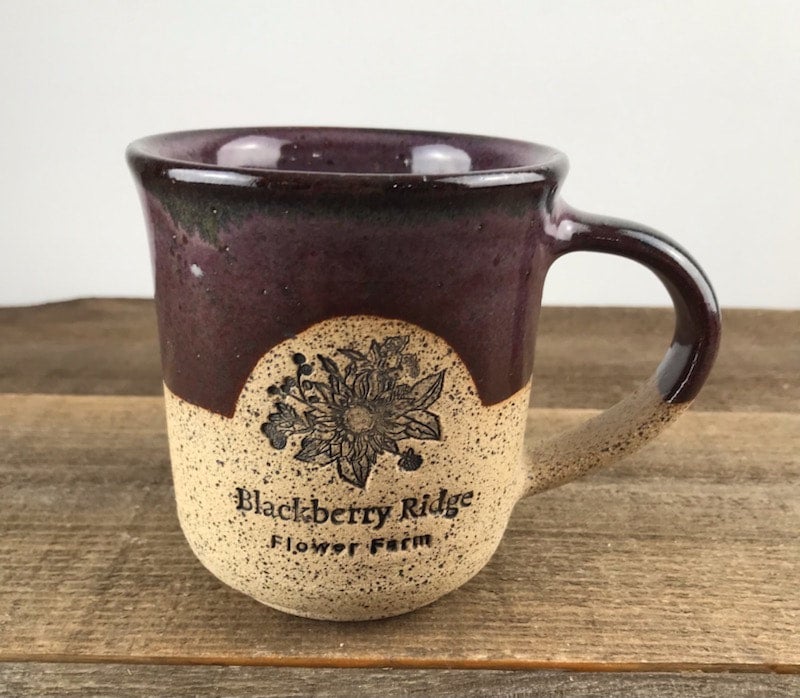 Handcrafted Blackberry Ridge Flower Farm Mug